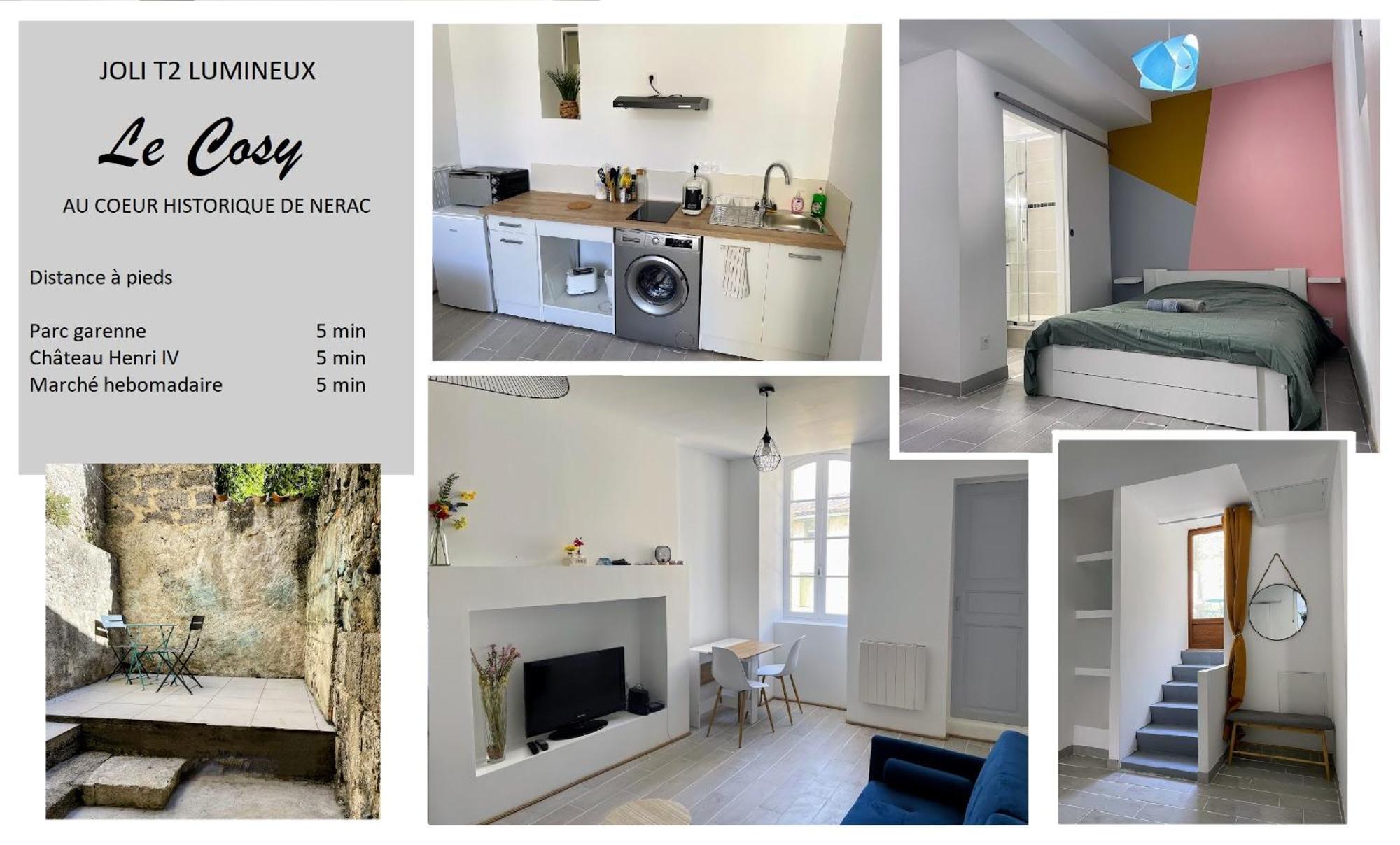 Apartament Le Cosy - T2 Avec Petite Cour Dans Centre Historique De Nérac Zewnętrze zdjęcie